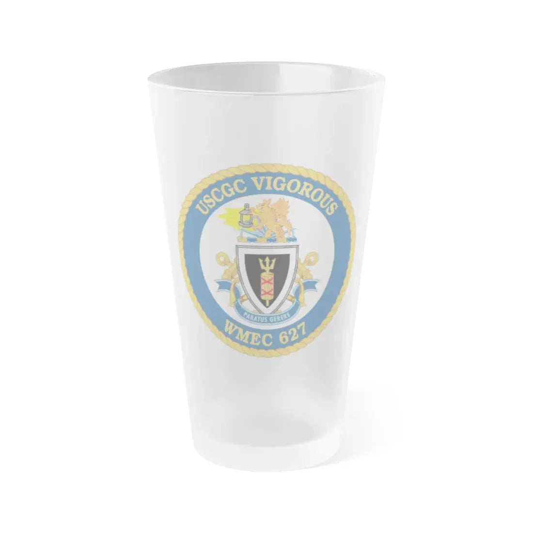 USCGC Vigorous WMEC 627 (U.S. Coast Guard) Frosted Pint Glass 16oz Default Title - Go Mug Yourself