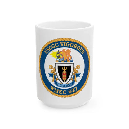 USCGC Vigorous WMEC 627 (U.S. Coast Guard) White Coffee Mug 15oz - Go Mug Yourself