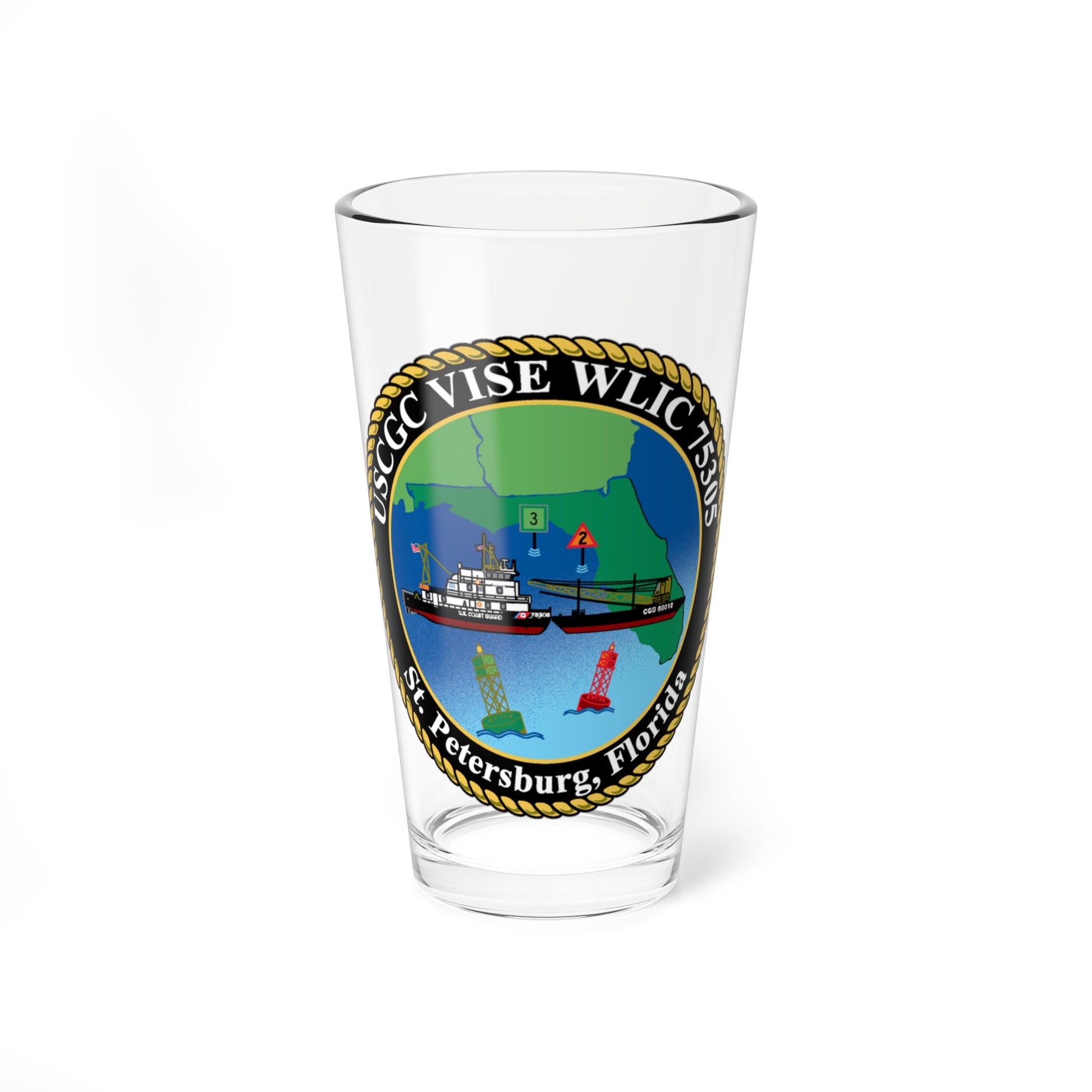 USCGC VISE WLIC 75305 (U.S. Coast Guard) Pint Glass 16oz-16oz-Go Mug Yourself