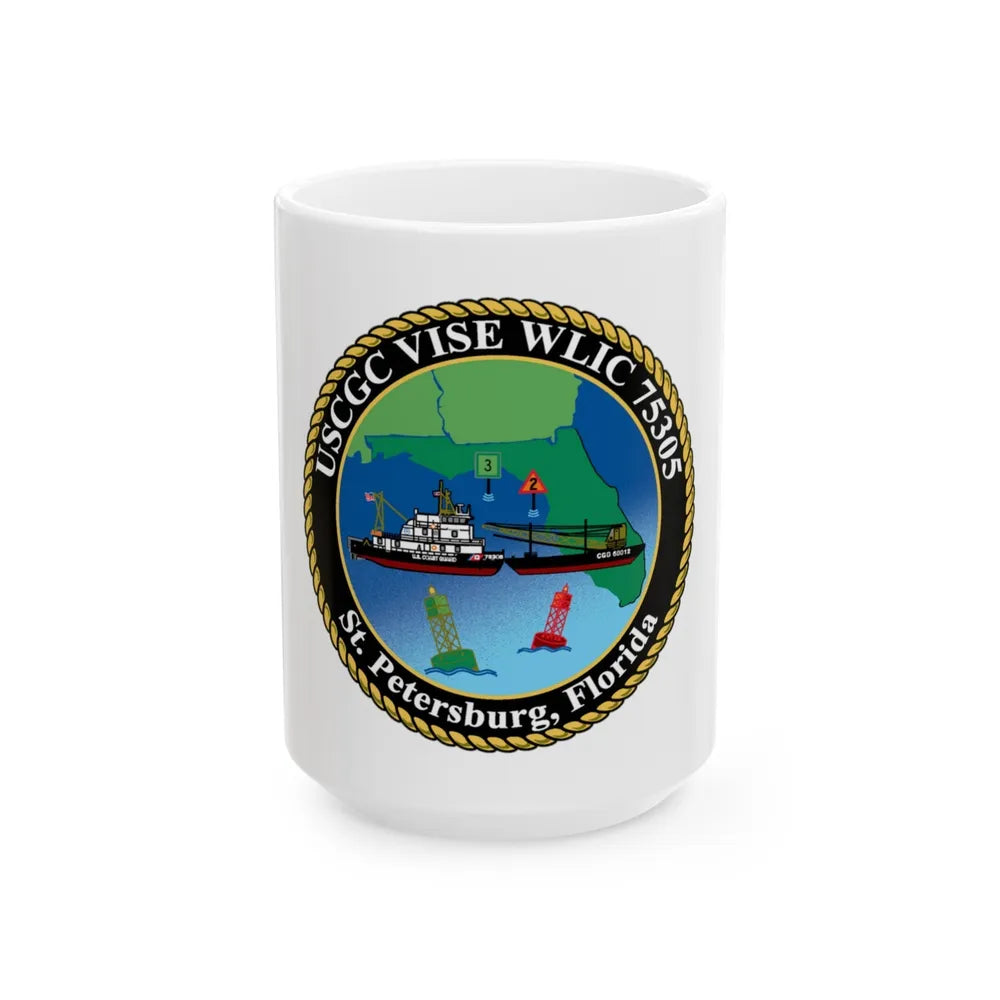 USCGC VISE WLIC 75305 (U.S. Coast Guard) White Coffee Mug-15oz-Go Mug Yourself