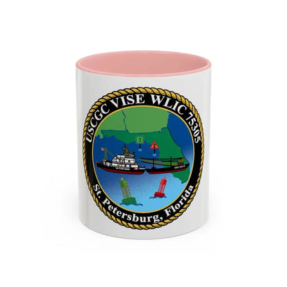 USCGC VISE WLIC 75305 (U.S. Coast Guard) Accent Coffee Mug 11oz Pink - Go Mug Yourself