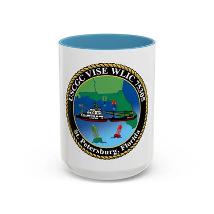 USCGC VISE WLIC 75305 (U.S. Coast Guard) Accent Coffee Mug 15oz Light Blue - Go Mug Yourself