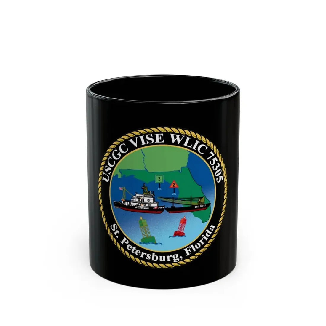 USCGC VISE WLIC 75305 (U.S. Coast Guard) Black Coffee Mug 11oz - Go Mug Yourself
