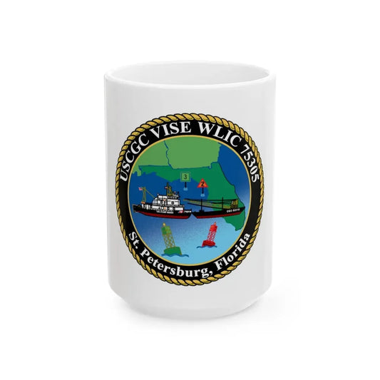 USCGC VISE WLIC 75305 (U.S. Coast Guard) White Coffee Mug 15oz - Go Mug Yourself