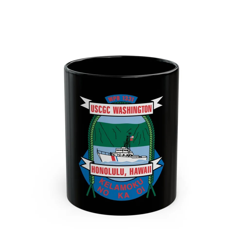 USCGC Washington WPB 1331 Honolulu Hawaii (U.S. Coast Guard) Black Coffee Mug-11oz-Go Mug Yourself