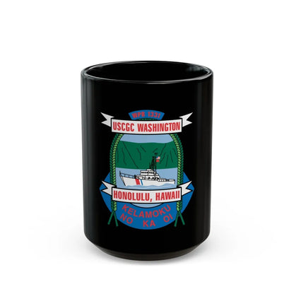 USCGC Washington WPB 1331 Honolulu Hawaii (U.S. Coast Guard) Black Coffee Mug-15oz-Go Mug Yourself