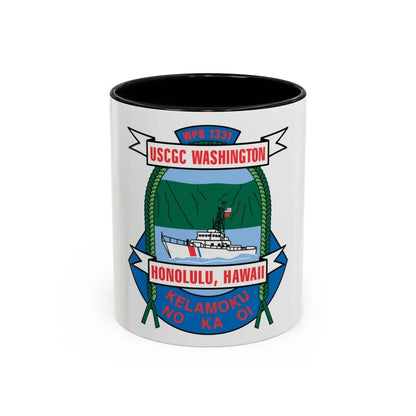 USCGC Washington WPB 1331 Honolulu Hawaii (U.S. Coast Guard) Accent Coffee Mug 11oz Black - Go Mug Yourself