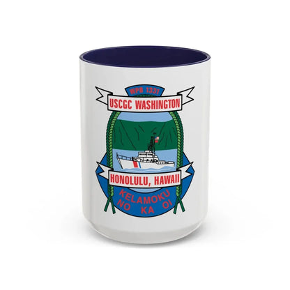USCGC Washington WPB 1331 Honolulu Hawaii (U.S. Coast Guard) Accent Coffee Mug 15oz Navy - Go Mug Yourself