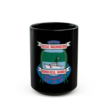 USCGC Washington WPB 1331 Honolulu Hawaii (U.S. Coast Guard) Black Coffee Mug 15oz - Go Mug Yourself