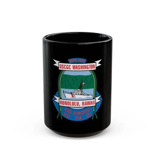 USCGC Washington WPB 1331 Honolulu Hawaii (U.S. Coast Guard) Black Coffee Mug 15oz - Go Mug Yourself