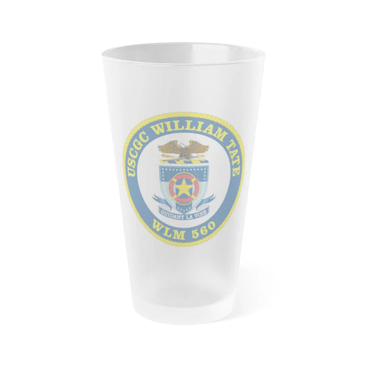 USCGC William Tate WLM 560 (U.S. Coast Guard) Frosted Pint Glass 16oz-Go Mug Yourself