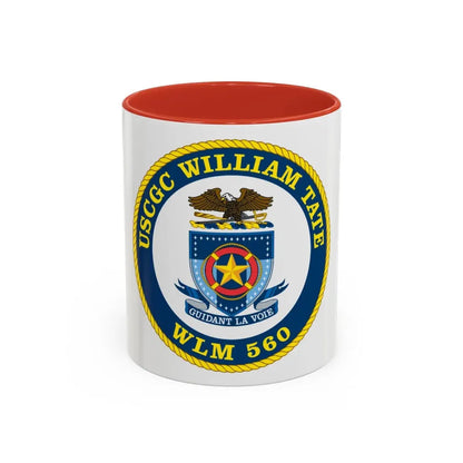 USCGC William Tate WLM 560 (U.S. Coast Guard) Accent Coffee Mug 11oz Red - Go Mug Yourself