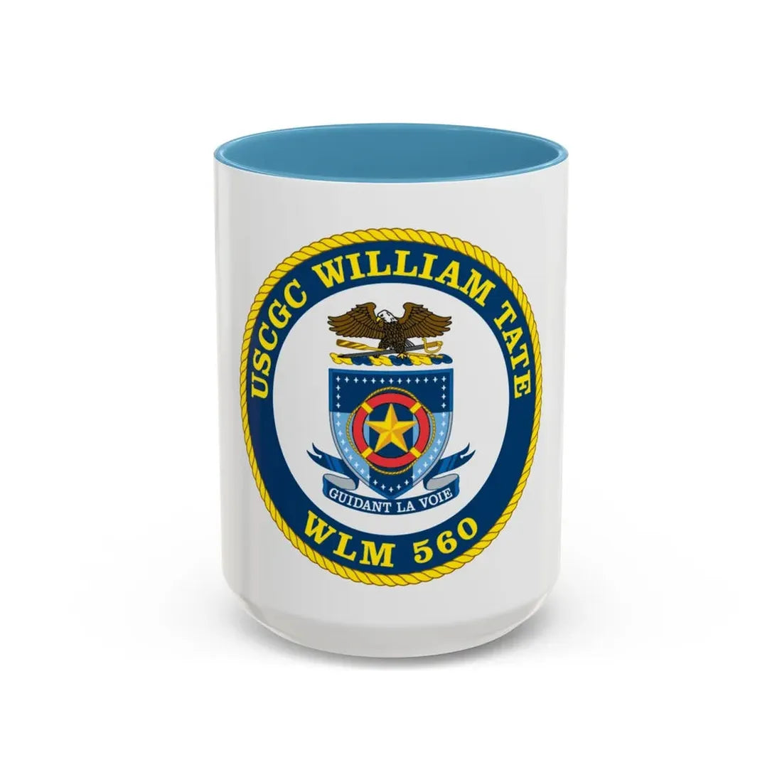 USCGC William Tate WLM 560 (U.S. Coast Guard) Accent Coffee Mug 15oz Light Blue - Go Mug Yourself