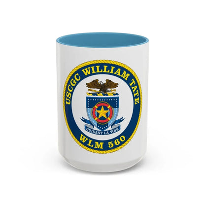 USCGC William Tate WLM 560 (U.S. Coast Guard) Accent Coffee Mug 15oz Light Blue - Go Mug Yourself