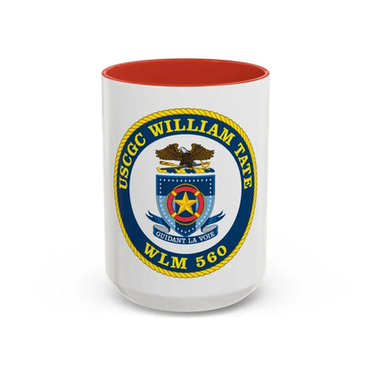 USCGC William Tate WLM 560 (U.S. Coast Guard) Accent Coffee Mug 15oz Red - Go Mug Yourself