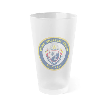 USCGC William Trump WPC 1111 (U.S. Coast Guard) Frosted Pint Glass 16oz-Go Mug Yourself