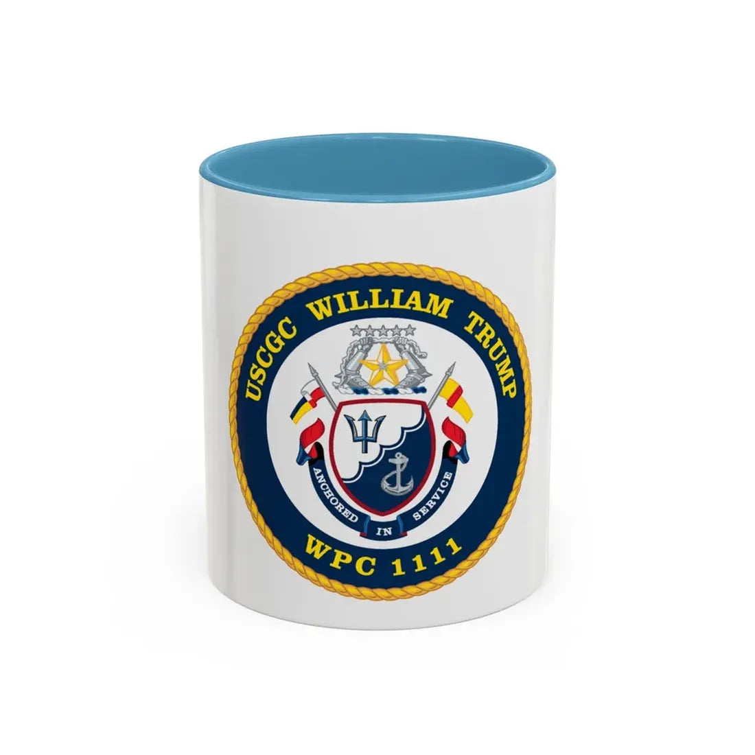 USCGC William Trump WPC 1111 (U.S. Coast Guard) Accent Coffee Mug 11oz Light Blue - Go Mug Yourself