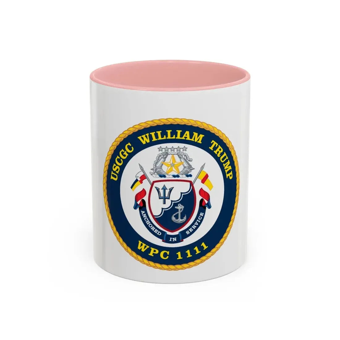 USCGC William Trump WPC 1111 (U.S. Coast Guard) Accent Coffee Mug 11oz Pink - Go Mug Yourself