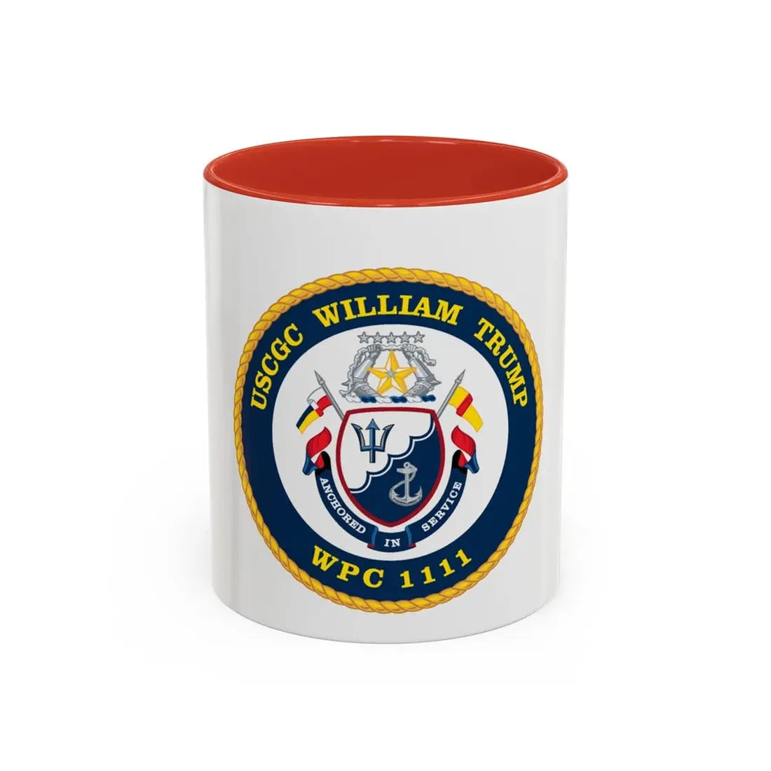 USCGC William Trump WPC 1111 (U.S. Coast Guard) Accent Coffee Mug 11oz Red - Go Mug Yourself