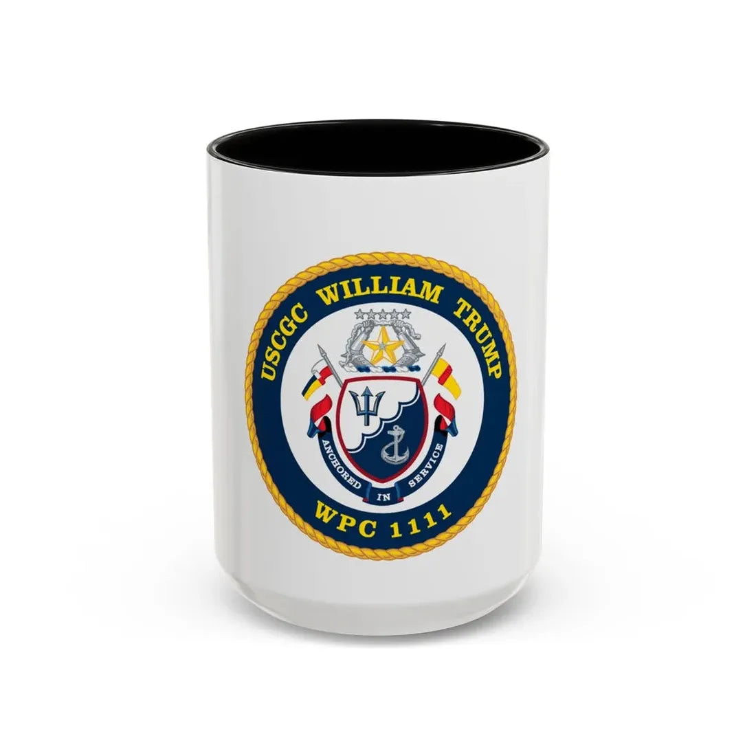 USCGC William Trump WPC 1111 (U.S. Coast Guard) Accent Coffee Mug 15oz Black - Go Mug Yourself