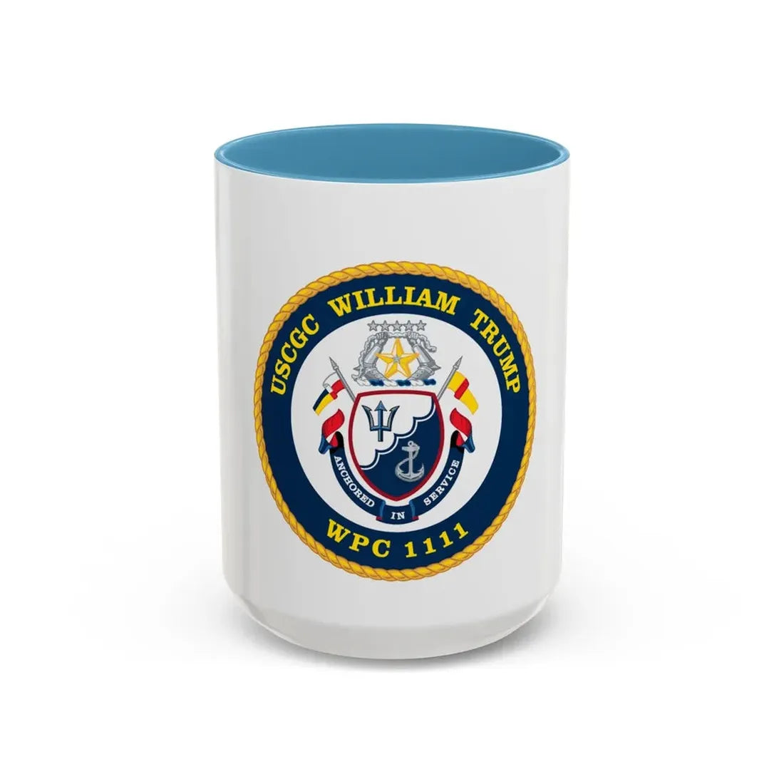 USCGC William Trump WPC 1111 (U.S. Coast Guard) Accent Coffee Mug 15oz Light Blue - Go Mug Yourself