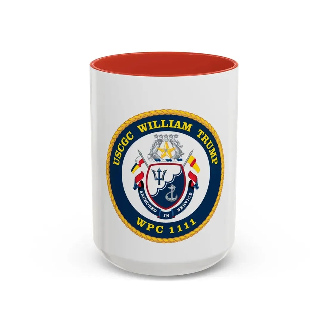 USCGC William Trump WPC 1111 (U.S. Coast Guard) Accent Coffee Mug 15oz Red - Go Mug Yourself