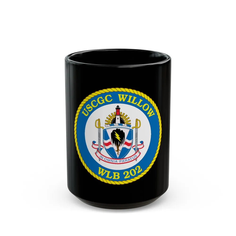 USCGC Willow WLB 202 (U.S. Coast Guard) Black Coffee Mug-15oz-Go Mug Yourself