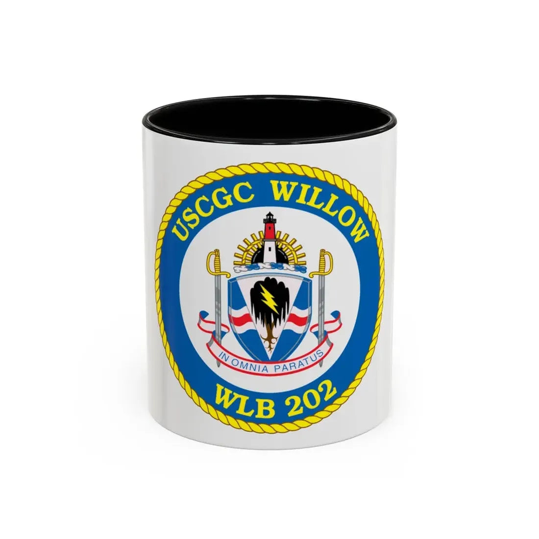 USCGC Willow WLB 202 (U.S. Coast Guard) Accent Coffee Mug 11oz Black - Go Mug Yourself