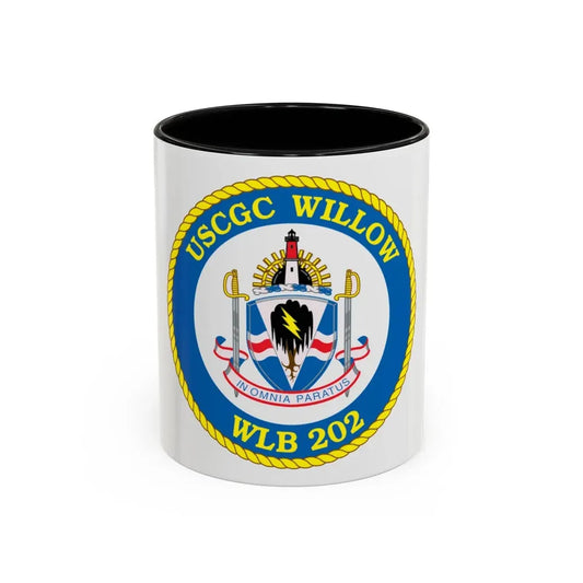 USCGC Willow WLB 202 (U.S. Coast Guard) Accent Coffee Mug 11oz Black - Go Mug Yourself