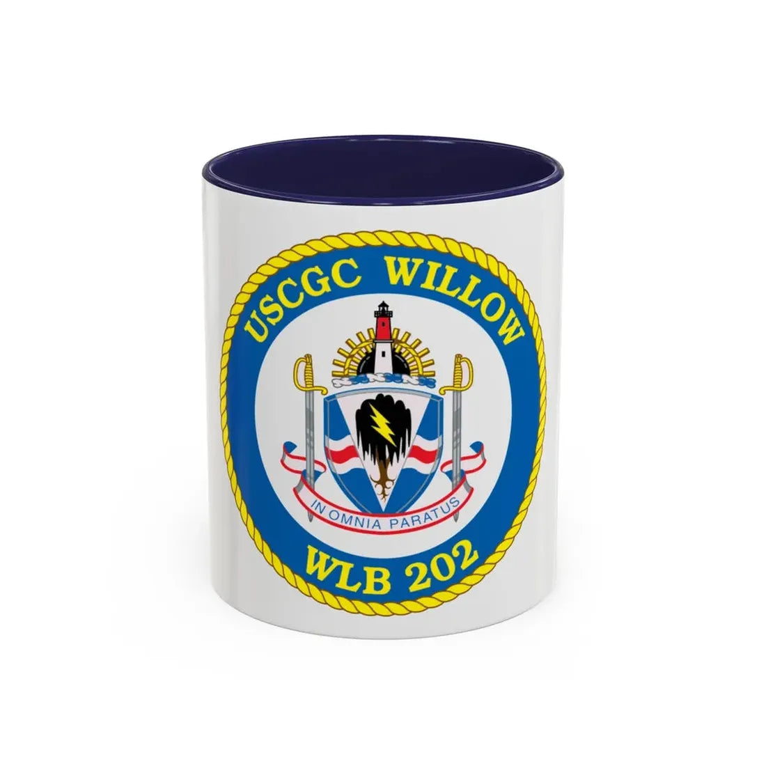 USCGC Willow WLB 202 (U.S. Coast Guard) Accent Coffee Mug 11oz Navy - Go Mug Yourself