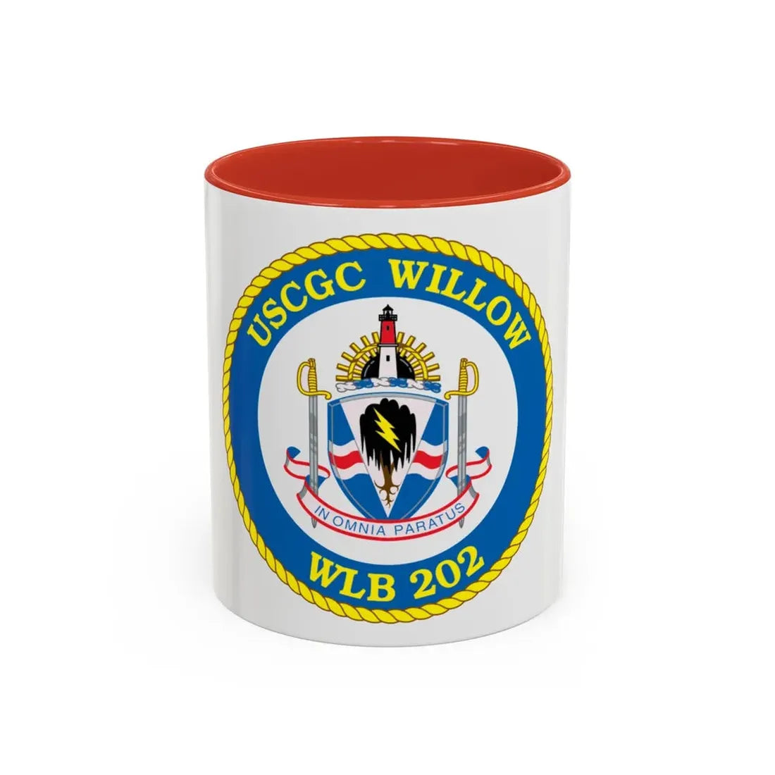 USCGC Willow WLB 202 (U.S. Coast Guard) Accent Coffee Mug 11oz Red - Go Mug Yourself