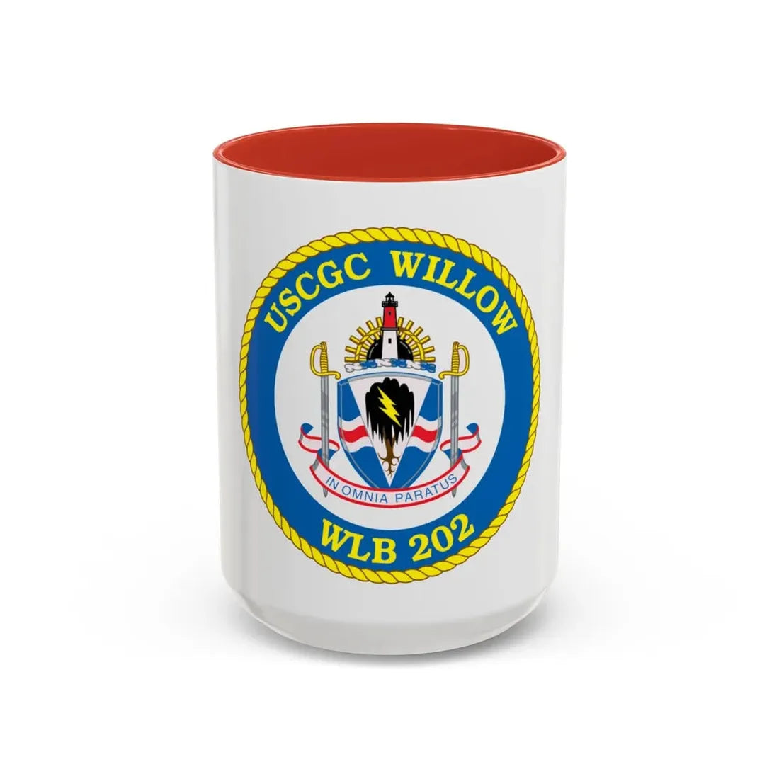 USCGC Willow WLB 202 (U.S. Coast Guard) Accent Coffee Mug 15oz Red - Go Mug Yourself