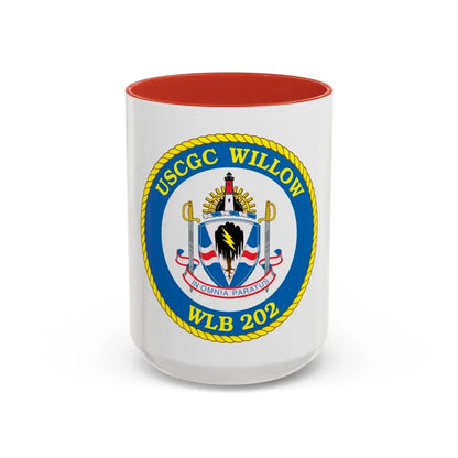 USCGC Willow WLB 202 (U.S. Coast Guard) Accent Coffee Mug 15oz Red - Go Mug Yourself
