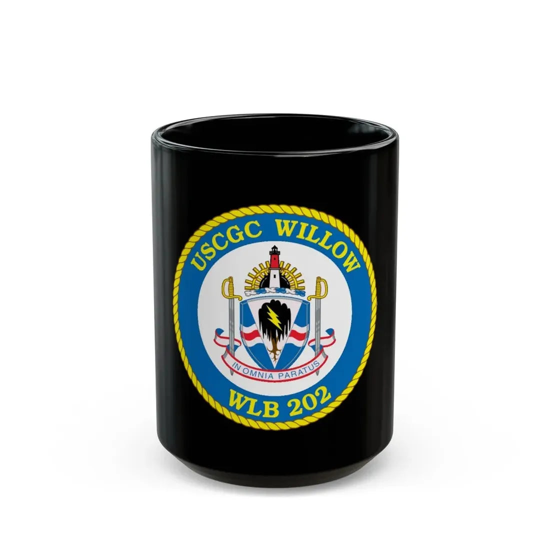 USCGC Willow WLB 202 (U.S. Coast Guard) Black Coffee Mug 15oz - Go Mug Yourself