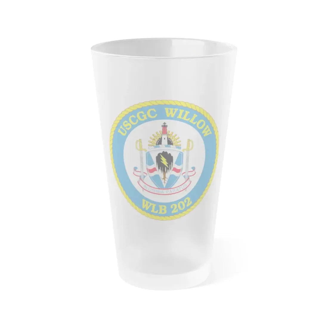 USCGC Willow WLB 202 (U.S. Coast Guard) Frosted Pint Glass 16oz Default Title - Go Mug Yourself