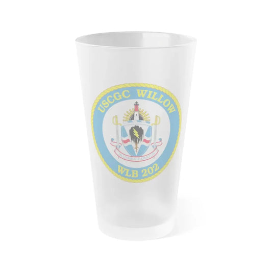 USCGC Willow WLB 202 (U.S. Coast Guard) Frosted Pint Glass 16oz Default Title - Go Mug Yourself