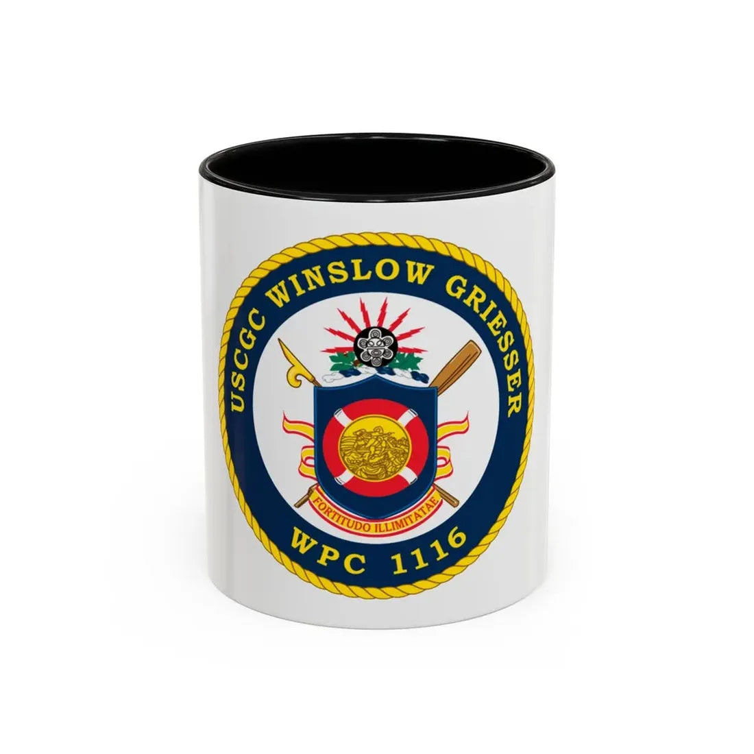 USCGC Winslow Griesser (U.S. Coast Guard) Accent Coffee Mug 11oz Black - Go Mug Yourself