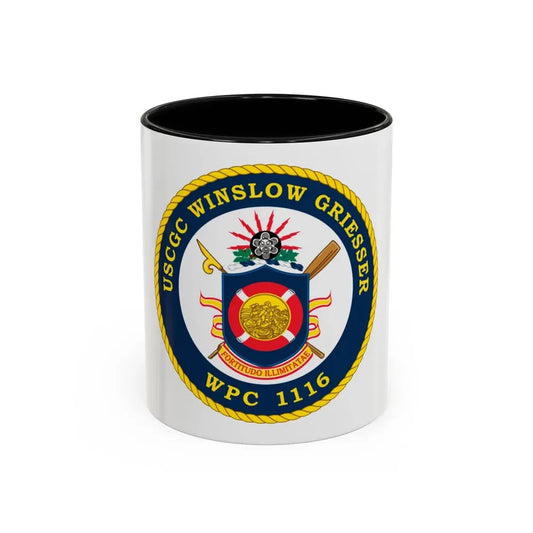 USCGC Winslow Griesser (U.S. Coast Guard) Accent Coffee Mug 11oz Black - Go Mug Yourself