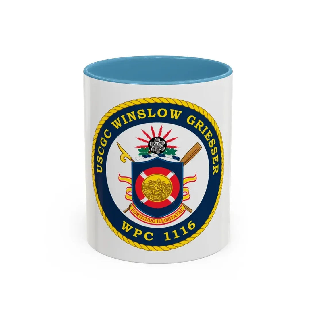 USCGC Winslow Griesser (U.S. Coast Guard) Accent Coffee Mug 11oz Light Blue - Go Mug Yourself