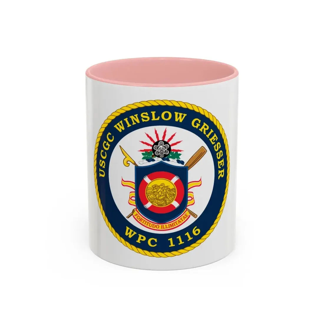 USCGC Winslow Griesser (U.S. Coast Guard) Accent Coffee Mug 11oz Pink - Go Mug Yourself