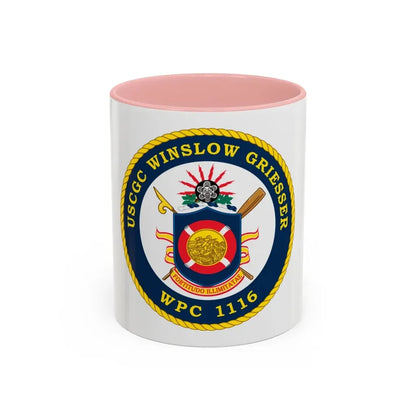 USCGC Winslow Griesser (U.S. Coast Guard) Accent Coffee Mug 11oz Pink - Go Mug Yourself