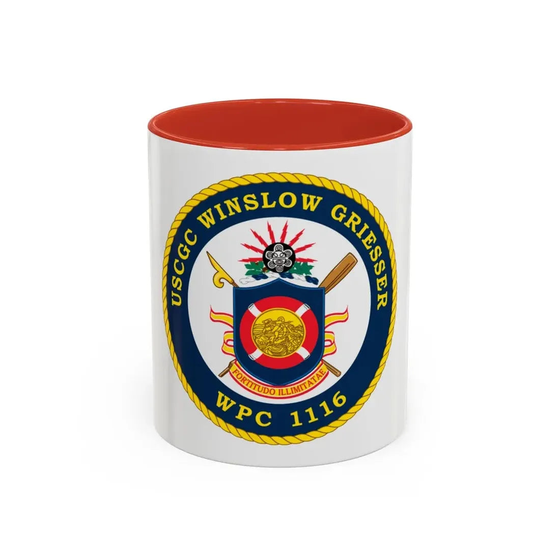 USCGC Winslow Griesser (U.S. Coast Guard) Accent Coffee Mug 11oz Red - Go Mug Yourself