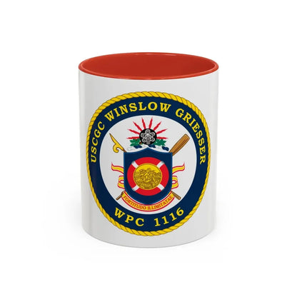 USCGC Winslow Griesser (U.S. Coast Guard) Accent Coffee Mug 11oz Red - Go Mug Yourself