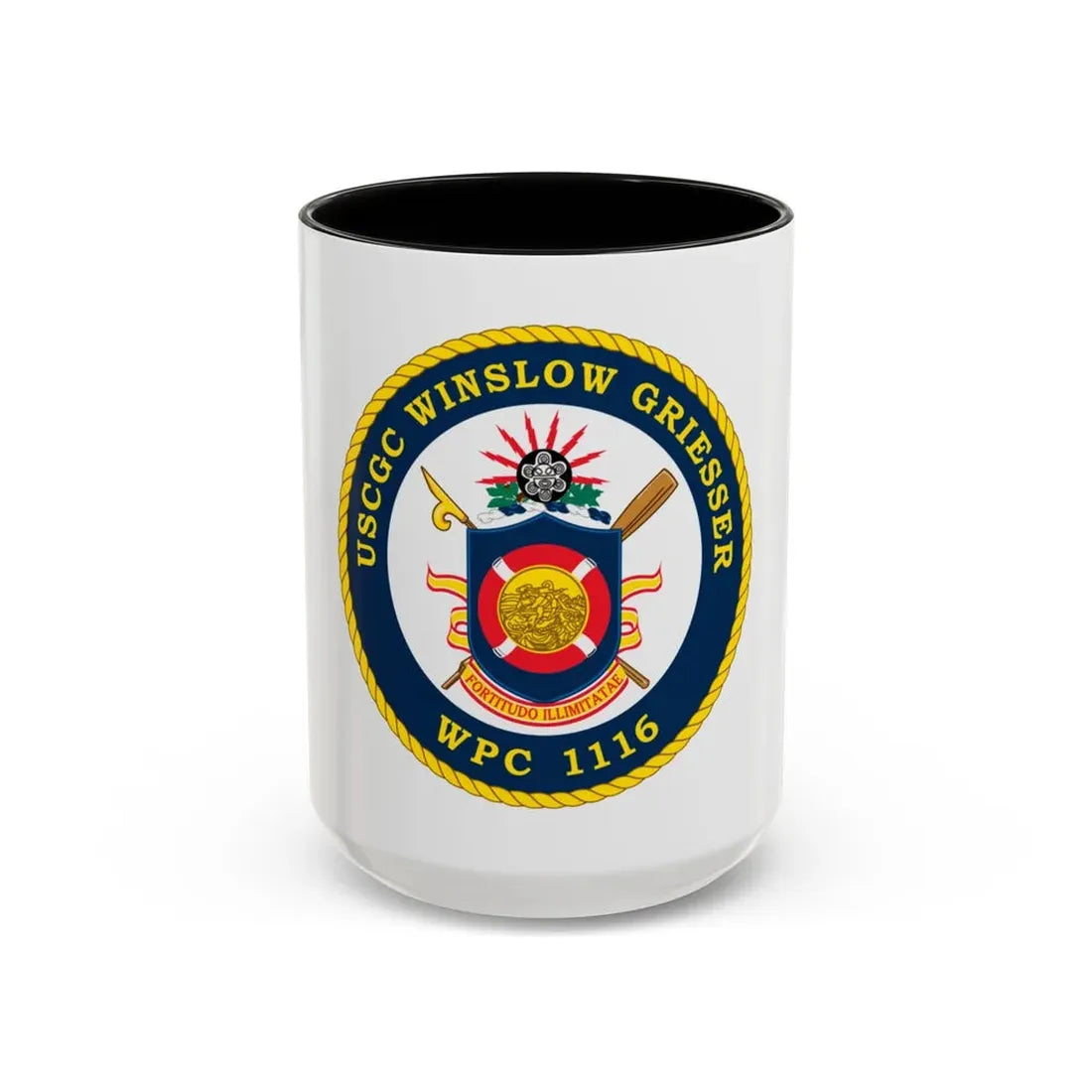 USCGC Winslow Griesser (U.S. Coast Guard) Accent Coffee Mug 15oz Black - Go Mug Yourself