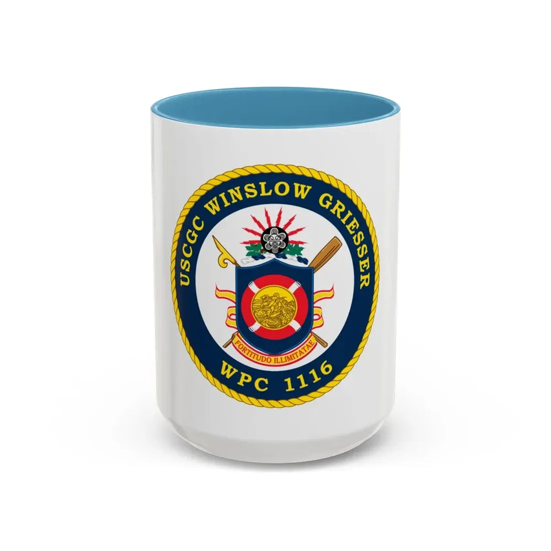 USCGC Winslow Griesser (U.S. Coast Guard) Accent Coffee Mug 15oz Light Blue - Go Mug Yourself