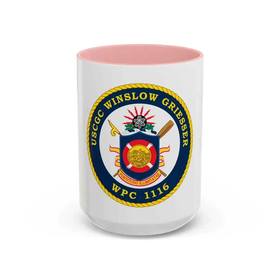 USCGC Winslow Griesser (U.S. Coast Guard) Accent Coffee Mug 15oz Pink - Go Mug Yourself