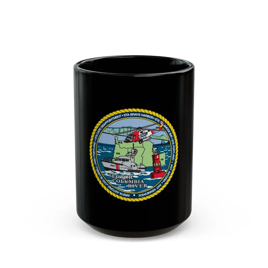 USCGS Columbia River (U.S. Coast Guard) Black Coffee Mug-15oz-Go Mug Yourself