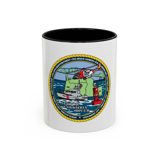 USCGS Columbia River (U.S. Coast Guard) Accent Coffee Mug 11oz Black - Go Mug Yourself