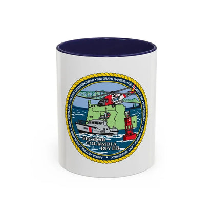 USCGS Columbia River (U.S. Coast Guard) Accent Coffee Mug 11oz Navy - Go Mug Yourself