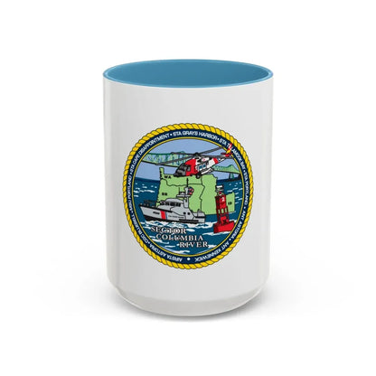 USCGS Columbia River (U.S. Coast Guard) Accent Coffee Mug 15oz Light Blue - Go Mug Yourself